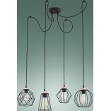 Lampa Wisząca Galaxy 4-punktowa Czarna | TK Lighting