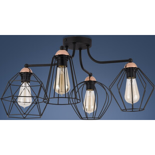 Plafon druciany Galaxy IV czarny TK Lighting | Loftowa lampa