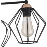Plafon druciany Galaxy IV czarny TK Lighting | Loftowa lampa