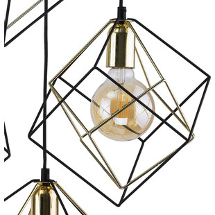 Lampa wisząca Alambre czarno-złota 4 punkty | TK Lighting