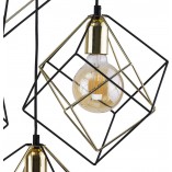 Lampa wisząca Alambre czarno-złota 4 punkty | TK Lighting