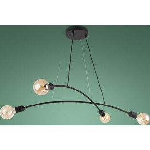 Lampa wisząca loft "Patyczak" Helix 4xE27 czarna - TK Lighting