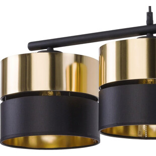 Lampa sufitowa z abażurami Hilton IV złoty/czarny marki TK Lighting