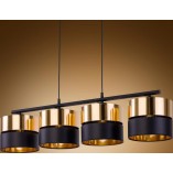 Lampa sufitowa Hilton IV złota/czarna | TK Lighting - Glamour