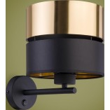Kinkiet Glamour Hilton Złoty/Czarny TK Lighting | Eleganckie Oświetlenie