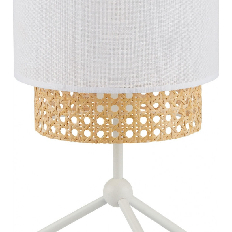 Lampka nocna rattanowa Boho biała | TK Lighting - Stylowe oświetlenie
