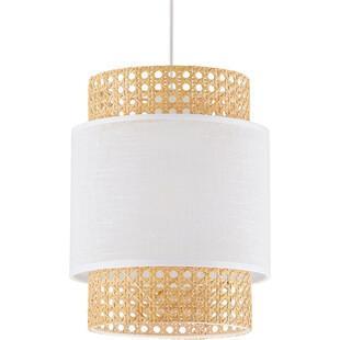 Lampa wisząca rattanowa Boho biała | TK Lighting