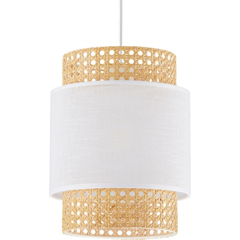 Lampa wisząca rattanowa Boho biała | TK Lighting
