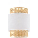 Lampa wisząca rattanowa Boho biała | TK Lighting