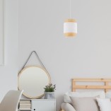 Lampa wisząca rattanowa Boho biała | TK Lighting