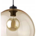 Lampa Wisząca Szklana Cubus 30cm Bursztynowa | TK Lighting