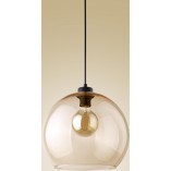 Lampa Wisząca Szklana Cubus 30cm Bursztynowa | TK Lighting