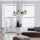 Lampa Sufitowa Cubus Graphite VI - TK Lighting | Szkło, 6 punktów