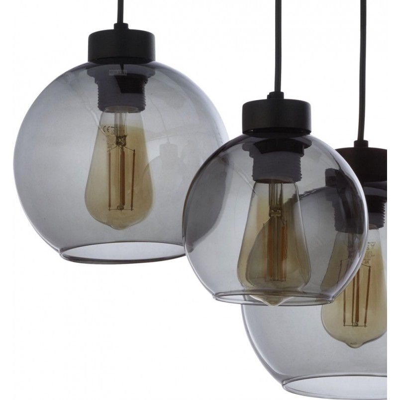 Lampa Sufitowa Cubus Graphite VI - TK Lighting | Szkło, 6 punktów