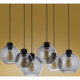 Lampa Sufitowa Cubus Graphite VI - TK Lighting | Szkło, 6 punktów