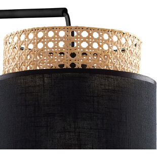 Kinkiet rattanowy wiszący Boho czarny TK Lighting