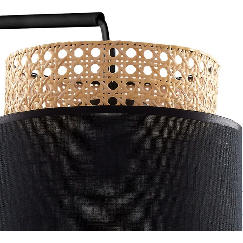 Kinkiet Rattanowy Boho Czarny TK Lighting | Stylowe Oświetlenie
