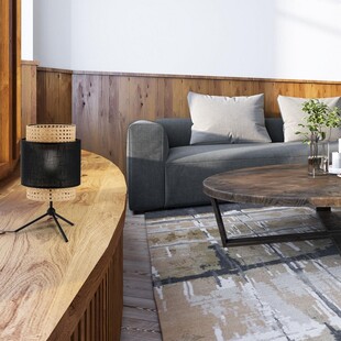 Lampa Nocna Rattan Boho Czarna | TK Lighting - Elegancki Design