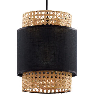 Lampa Wisząca Rattanowa Boho Czarna | TK Lighting
