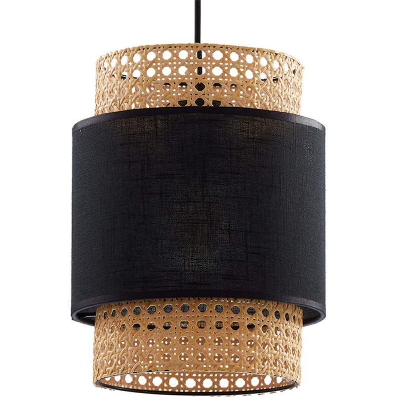 Lampa Wisząca Rattanowa Boho Czarna | TK Lighting