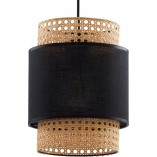 Lampa Wisząca Rattanowa Boho Czarna | TK Lighting