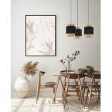 Lampa Wisząca Rattanowa Boho Czarna | TK Lighting