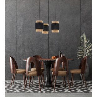 Lampa Wisząca Rattanowa Boho Czarna | TK Lighting