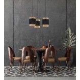 Lampa Wisząca Rattanowa Boho Czarna | TK Lighting