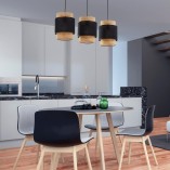 Lampa Wisząca Rattanowa Boho III 80cm Czarna - TK Lighting