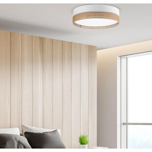 Plafon okrągły boho Linobianco 60cm biały TK Lighting