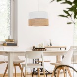 Lampa wisząca boho Linobianco | Biała, E27 | TK Lighting