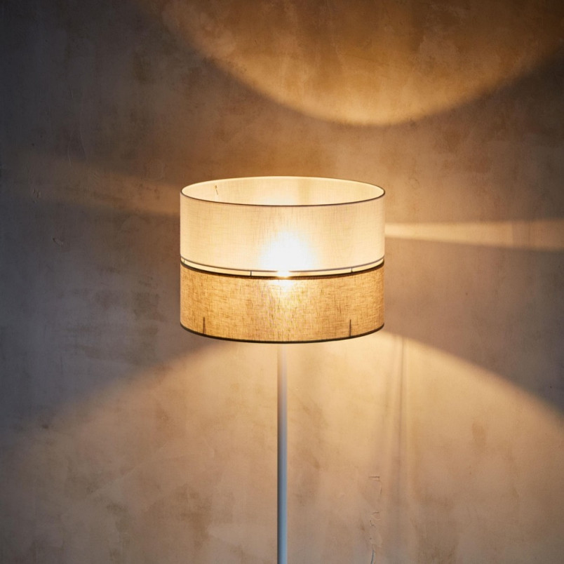 Lampa podłogowa boho Linobianco biała | TK Lighting