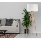 Lampa podłogowa Tokyo | Drewno sosna / Biały | TK Lighting