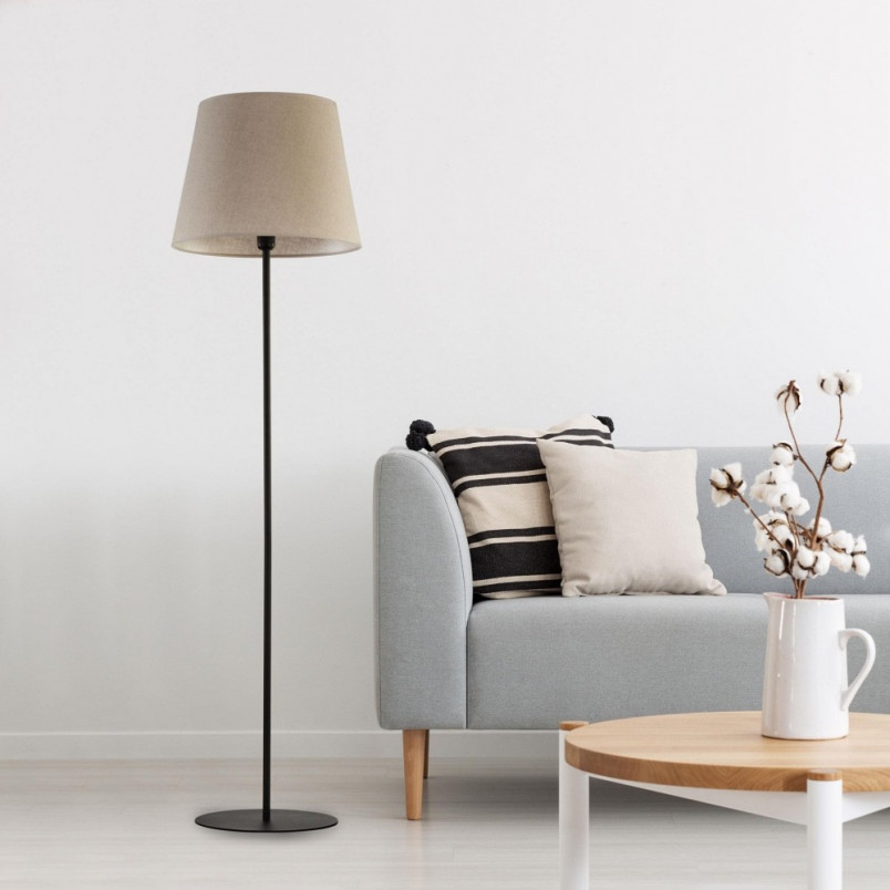 Lampa podłogowa Chicago beżowa TK Lighting | Elegancki design