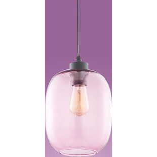 Lampa wisząca szklana Elio różowa 20cm | TK Lighting