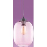Lampa wisząca szklana Elio różowa 20cm | TK Lighting