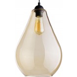 Lampa wisząca szklana Fuente | Bursztynowa | TK Lighting