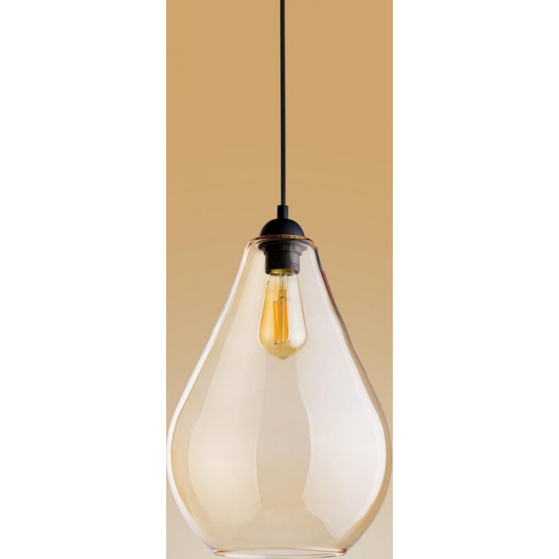 Lampa wisząca szklana Fuente | Bursztynowa | TK Lighting