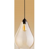 Lampa wisząca szklana Fuente | Bursztynowa | TK Lighting
