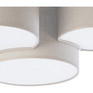 Plafon potrójny z abażurami Mona Nature III 54cm brązowy TK Lighting
