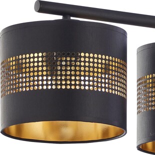 Lampa Wisząca Tago IV Czarno-Złota | TK Lighting
