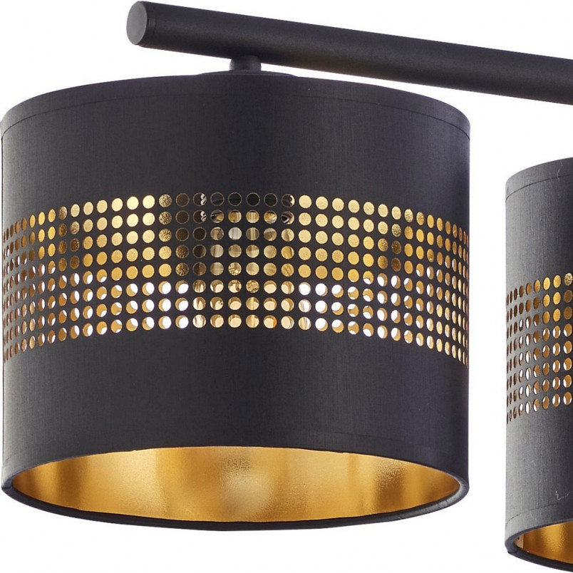 Lampa Wisząca Tago IV Czarno-Złota | TK Lighting
