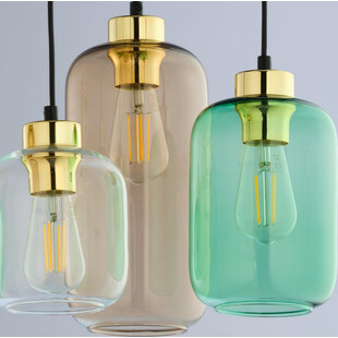 Lampa szklana potrójna Marco Green III 37cm multikolor TK Lighting