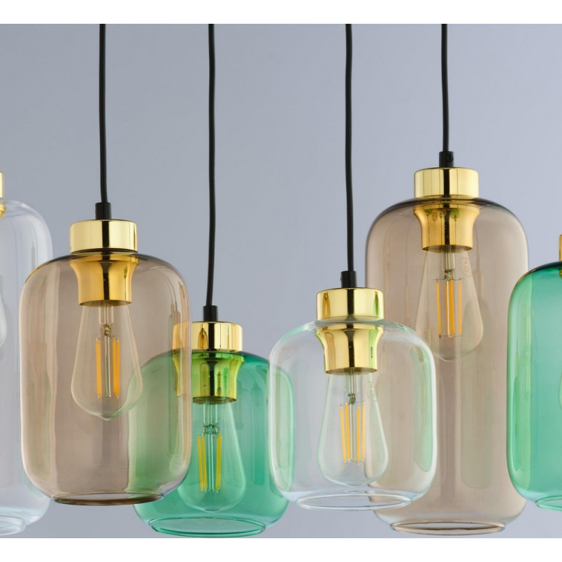Lampa wisząca Marco Green VI - Szklana, kolorowa | TK Lighting