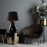 Lampa stołowa szklana czarna Lacrima TK Lighting | Eleganckie oświetlenie