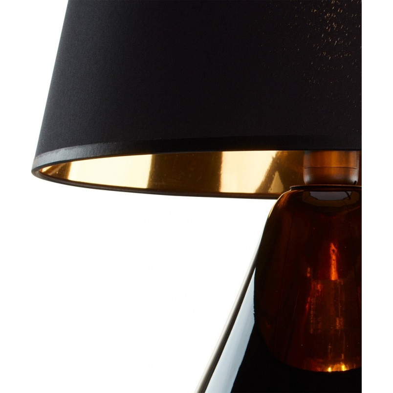Lampa stołowa szklana czarna Lacrima TK Lighting | Eleganckie oświetlenie