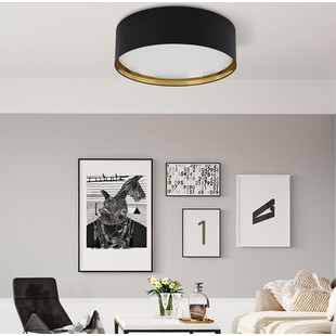 Plafon Glamour Bilbao | Czarno-Złoty 60cm | TK Lighting
