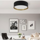 Plafon Glamour Bilbao | Czarno-Złoty 60cm | TK Lighting