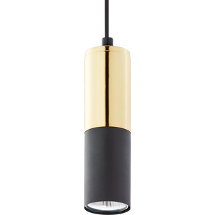 Lampa Wisząca Tuba Glamour Czarno-Złota | TK Lighting