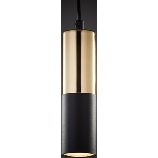 Lampa Wisząca Tuba Glamour Czarno-Złota | TK Lighting